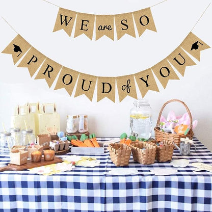 Graduation Burlap Banners We are So Proud of You Banners 2026 Congrats Grad | - Image 4