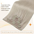 Full Shine Clip in Hair Extensions Real Human Hair Blonde Seamless Hair Extensions Clip in Ice Blonde Invisible Hair Extension for Short 12 Inch 8 PCS 95 G