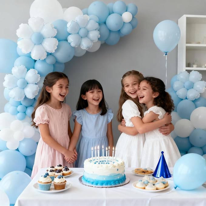 Patimate Light Blue Balloons 100pcs 12 Inch Pastel Blue Latex Balloons | - Image 2