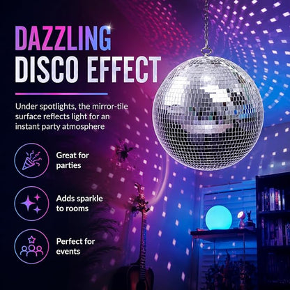 Youdepot 12-Inch Large Hanging Mirror Ball - Image 4