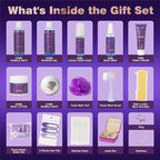 22 Pcs Bath and Body Gift Set - Spa Gift Baskets for Women Jasmine & Honey Scent, Spa Kit Lavender and Jasmine Scented, Birthday Gift Basket, Bath Gift Basket For Women, Luxury Bath Gift Set Home Spa
