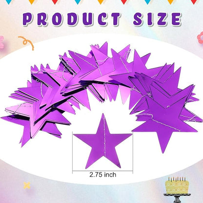 Spakon 65 Feet Glitter Star Paper Garland Banner Hanging Decoration Star - Image 2