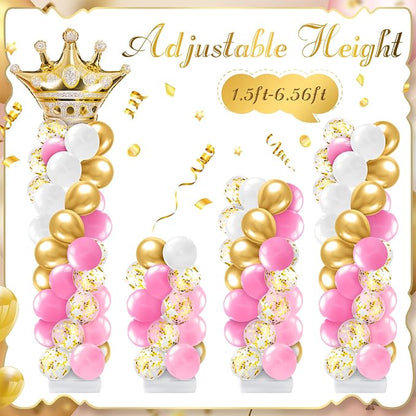 Kasyat 2 Sets Princess Party Balloon Column Stand Kit - Image 5