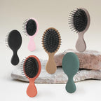 Mini Hair Bursh for Women,girls-Protable Travel Size Hair Brush for Pockets,Purse,backpack-Mini Detangler Brush for All Hair Types,Small Hair Brush for Detangling(1 Pack-Black)