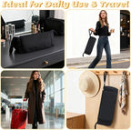 Hot Hair Tools Travel Bag with Removable Heat Resistant Mat 2 in 1 Portable Hair Tool Organizer Bags for Hair Straighteners Curling Irons Hot Air Brushes Hair Dryer Women Travel Essentials (Black)