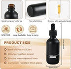 6 Pcs, 2oz Dropper Bottle, Black Glass Eye Dropper Bottle, Tincture Bottles with Dropper, Pretty Finish, Leak-Proof Design, Stronger Suction for All Kinds of Mixed Liquids