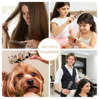 Large Wide Tooth Hair Comb, LADYAMZ [Tortoise Shell] Cellulose Acetate Round Tooth Comb for Straight/Curly Hair,Short/Long Hair Women Men or Kids, Easy Detangling Wet or Dry, Anti-static (Ivory)