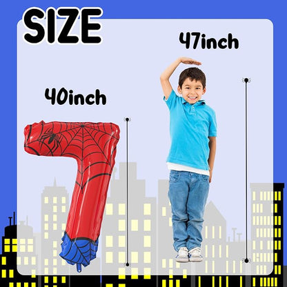 40 Inch Giant Spider Theme Number Foil Balloons - Image 2