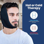 Fittest Pro Wisdom Teeth Ice Pack Head Wrap Jaw Ice Pack for Face Oral Surgery, 4 Hot Cold Gel Pack for TMJ, Tooth Extraction, Tonsillectomy Recovery