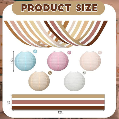 11 Pcs Boho Classroom Ceiling Decor Include 12 x 2 ft Fluorescent Light Covers - Image 4
