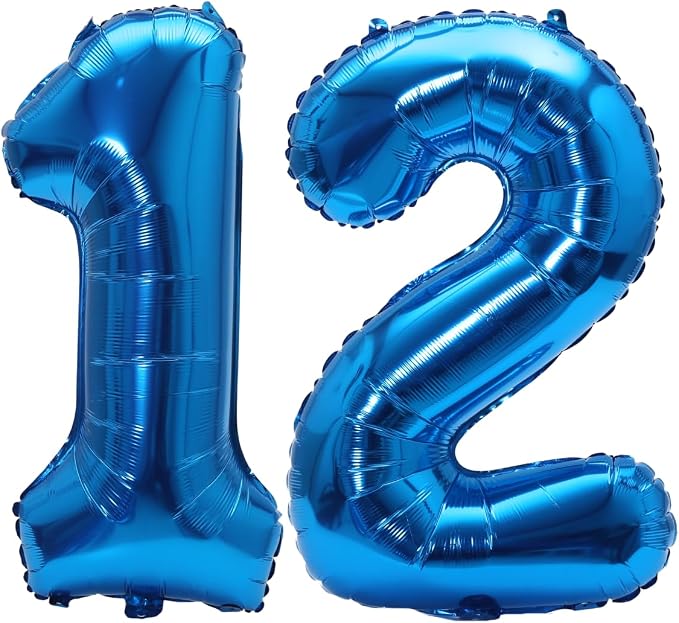 Number 12 Balloon Foil Mylar Balloons by YPSelected