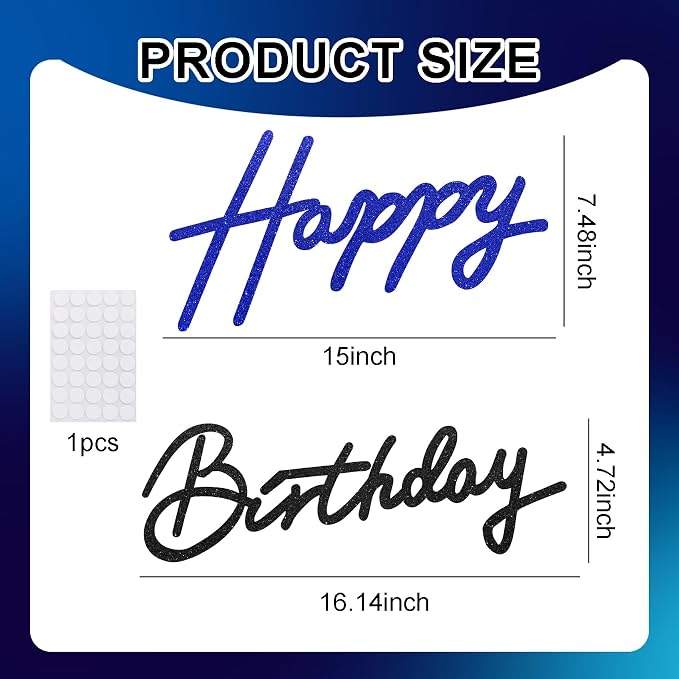 TONIFUL Happy Birthday Sign for Backdrop - Image 3