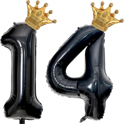 40 inch Large Black 14 Balloon Number by Unknown