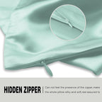 Natural Mulberry Silk Pillowcase for Hair and Skin King Size 20"X 36" Silk Pillow Cases with Hidden Zipper Soft Breathable Smooth Cooling Silk Pillow Covers for Sleeping (Sage Green,King,1Pcs)