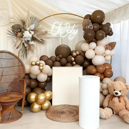 50pcs 12 Inch Retro Dark Brown Latex Balloons | Boho Coffee Neutral Balloons - Image 5