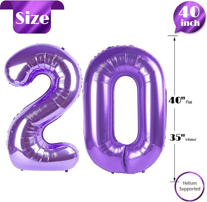 Purple 20 Balloon - Image 5