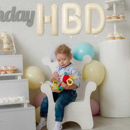 Cream Letter F Balloons, 40 Inch Balloons Letter F Mylar Helium Large F Balloon - Image 5