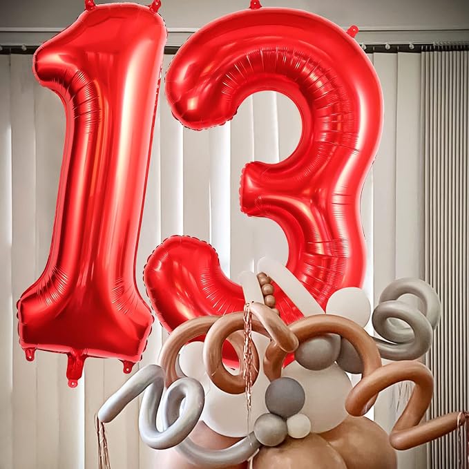 13 Balloon Numbers, Large 13 or 31 Foil Balloons, Big Number Balloon 40 Inch - Image 4