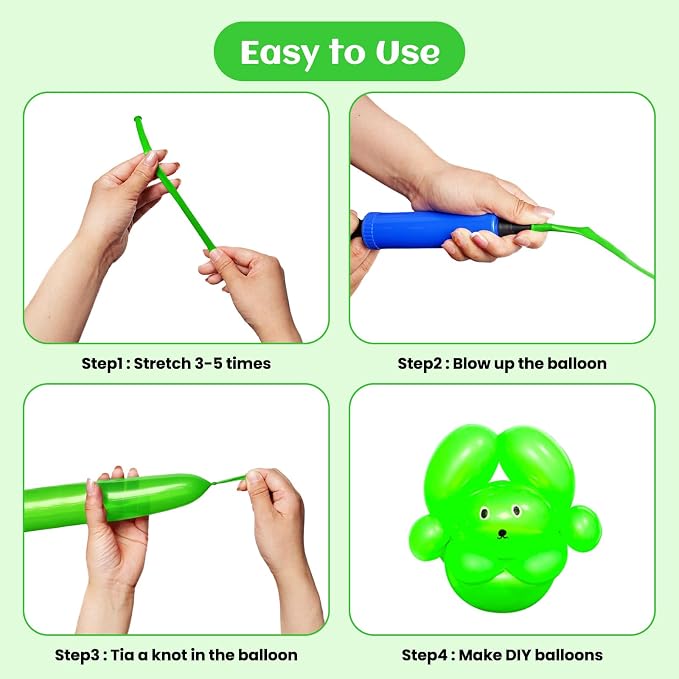 260 Long Balloons for Balloon Garland Thickening Skinny Latex Twisting Animals - Image 4