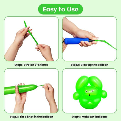 260 Long Balloons for Balloon Garland Thickening Skinny Latex Twisting Animals - Image 4