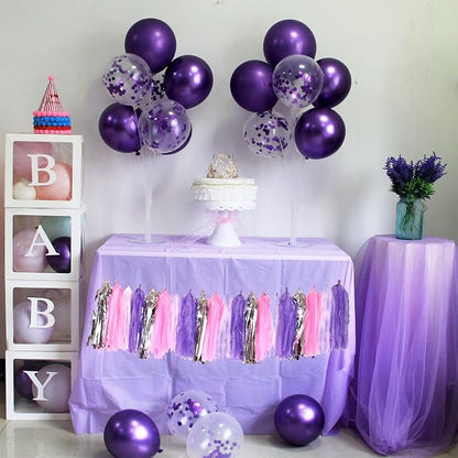 ZJDHPTY 4Set Purple Balloon Stand Table Centerpieces Party Decor | Birthday - Image 8
