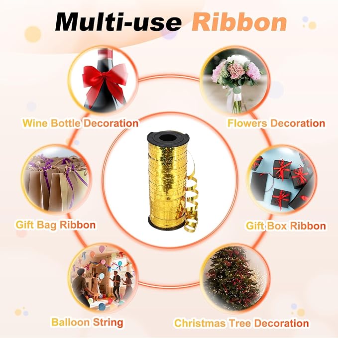 PATIKIL Glitter Curling Ribbon 100yds x 1/5" Plastic Balloon String Ribbon | - Image 6