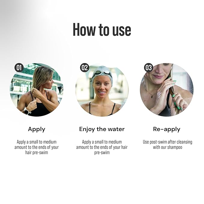 TRIHARD Pre & Post Swim Conditioner | Swimmers Conditioner | Pre Swim Hair Protection | Chlorine Removal Solution | Travel Size 8.45 fl oz