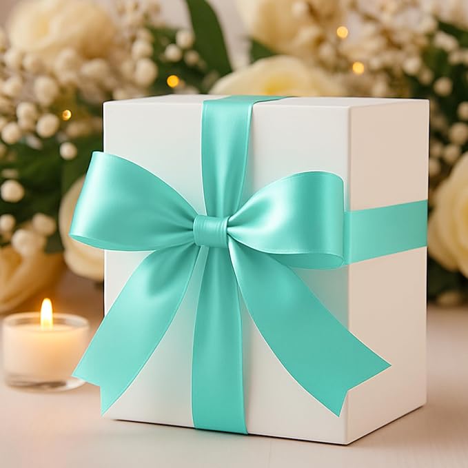 1 1/2In 30Yards Mint Blue Ribbon - Image 6