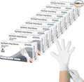 Disposable Gloves Medium, Nitrile and Vinyl Blend Material Gloves, Latex Free, 4 Mil 1000 Pc Food Grade Glove for Cleaning, Food Prep, Hair Dye, Tattoo, White