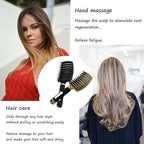 2PCS Curved Vented Hair Brush Boar Bristle Hair Brushes Paddle Detangling Brush Professional Styling Hairbrushes Detangler for Women/Men/Kids Wet Dry Thick Curly Straight Hair (Gold+Black)