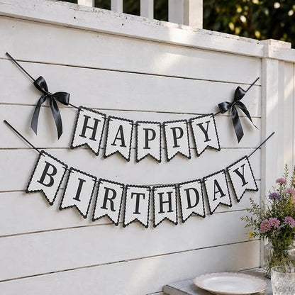 Black Happy Birthday Banner - Image 2