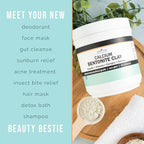Calcium Bentonite Clay Healing Powder - Pure Pharmaceutical - Face, Body & Hair Mask, Natural Mud Masks, Deep Pore Cleansing for Health & Beauty