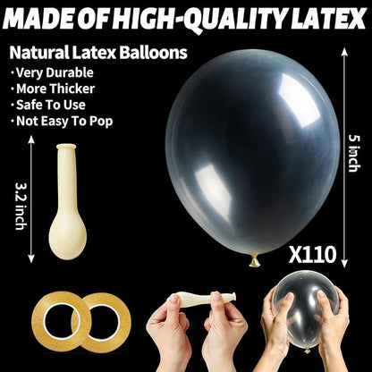Clear Balloons 110Pcs, 5 Inch Small Latex Party Balloons, Mini Thick Clear - Image 2