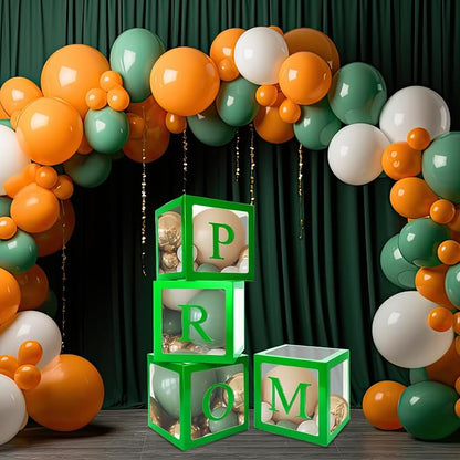 4 Pcs Prom Boxes with Letters 11.8 x 11.8 x 11.8 Inch Clear Balloon Boxes - Image 7