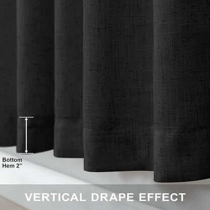 Black Long Drapes 108 Inch Length - Image 6