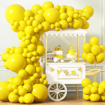 APLANET 150pcs Yellow Balloons Different Sizes 18 12 10 5 Inch Latex Balloon by ZJHAI