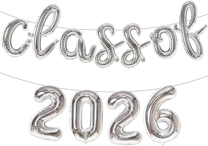 Class of 2026 Graduation Balloons, Balloon Banner, Indoor & Outdoor Decor by Unknown