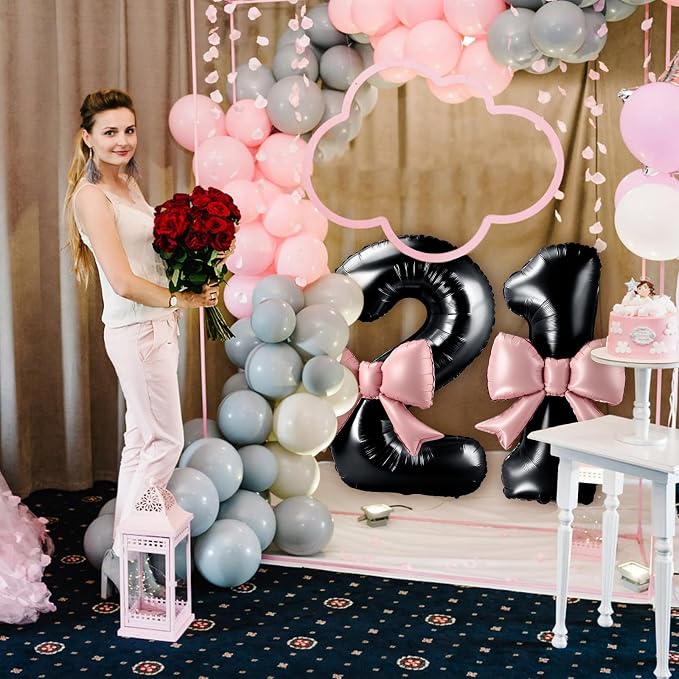 40 Inch Black Number 1 Balloon - Image 6