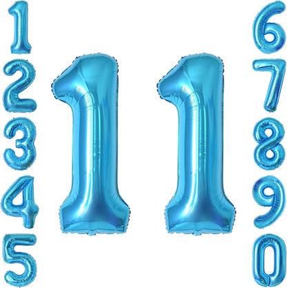 Light Blue Number 11 Balloon 40 Inch, Foil Numeral by Unknown