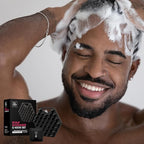The Man Silicone Scalp Scrubber & Hook - Head Massager & Hair Brush for Men - Scalp Scrubber Exfoliator for Washing Hair - Reduces Dandruff & Stimulates Hair Growth - Men Shower Hair Brush (1 Set)