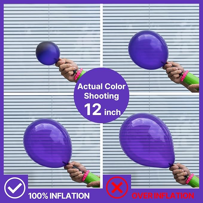 PartyWoo Dark Purple Balloons 50pcs Royal Purple Color 12 Inch | Balloons - Image 4