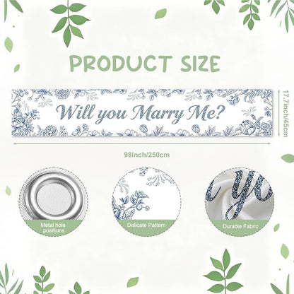 Will You Marry Me Banner Wedding Decor Banner Marriage Proposal Decorations | - Image 2