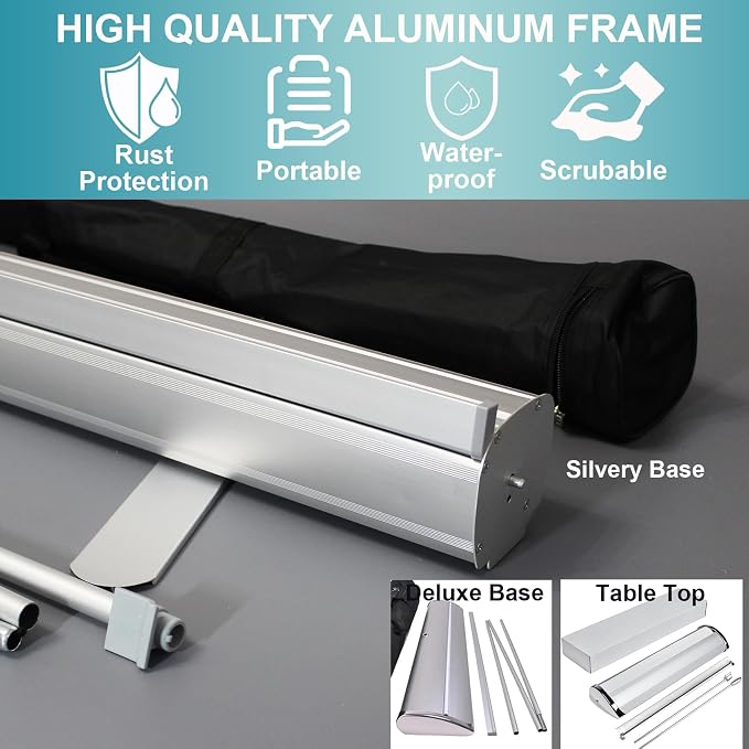 Custom Retractable Banner with Silver Aluminum Stand, Roll up Banner - Image 2