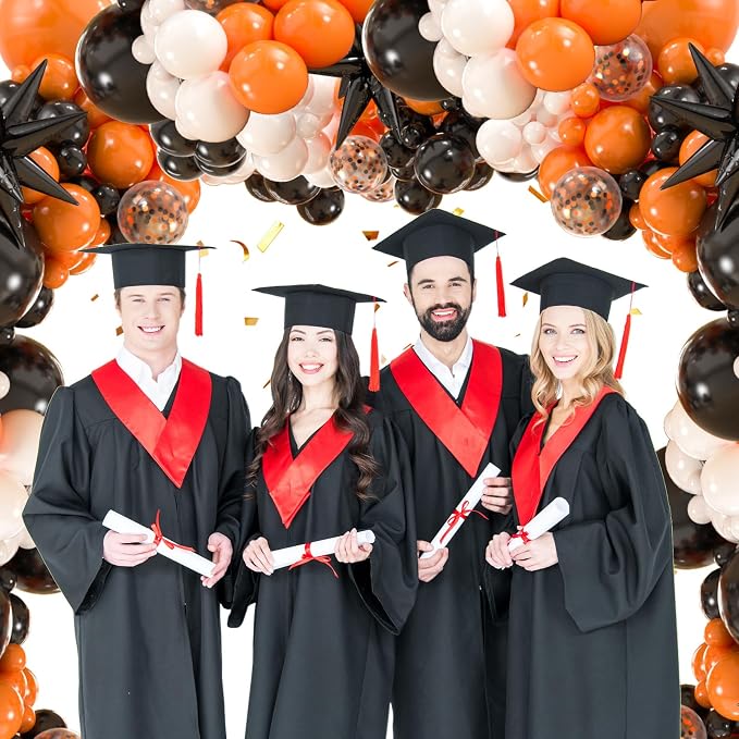 141pcs Orange Black and White Balloon Garland Kit, 18 12 10 5 Inch Balloon | - Image 4