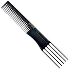 Kent SPC84 Hair Pick Comb for Curly, and Thick Hair – Professional Antistatic Heat-Resistant Prong Fork for Volume and Lift – Barber Teasing Comb for Natural Styling and Maintenance