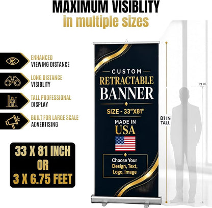 Custom retractable banner with stand by BCB | Pop up stand Printed in USA | - Image 3