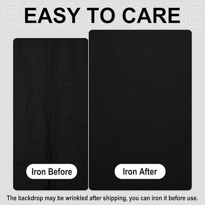 GFCC 10FTx12FT Black Backdrop Background - Image 2