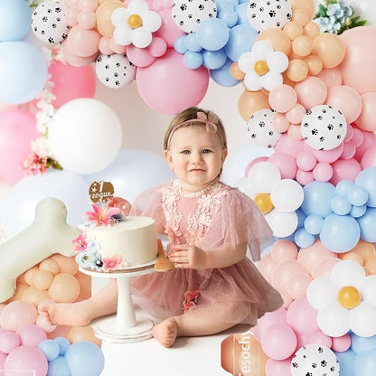 190Pcs Blue Balloon Garland Arch Kit, Dog Paw Birthday Party Decorations | - Image 5