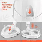TASALON Ionic Hooded Dryer - 1875W Bonnet Dryer, 3 Heating Settings, Sit Under for Home and Salon, Portable Hair Dryer with Hood, Height Adjustable Hooded Hair Dryer- White