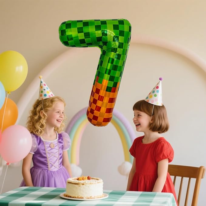 40" Pixel Number 7 Balloon - Image 5